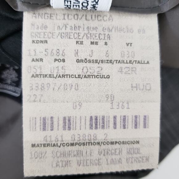 Hugo Boss Angelico Lucca Suit Jacket Sport Coat 42 R Virgin Italian 120s Wool - Picture 11 of 14